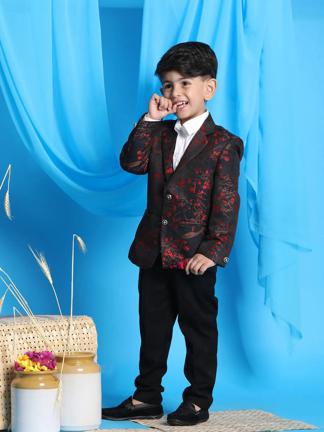 Boy's Maroon Blazer - Vastramay Boys
