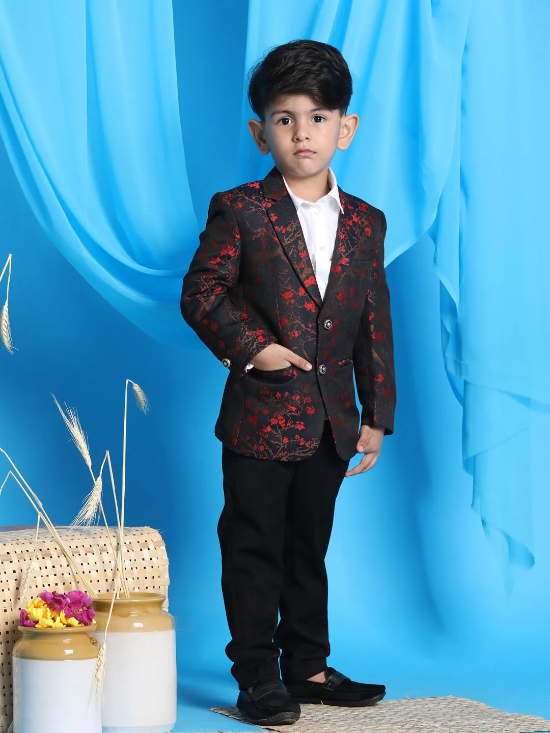 Boy's Maroon Blazer - Vastramay Boys