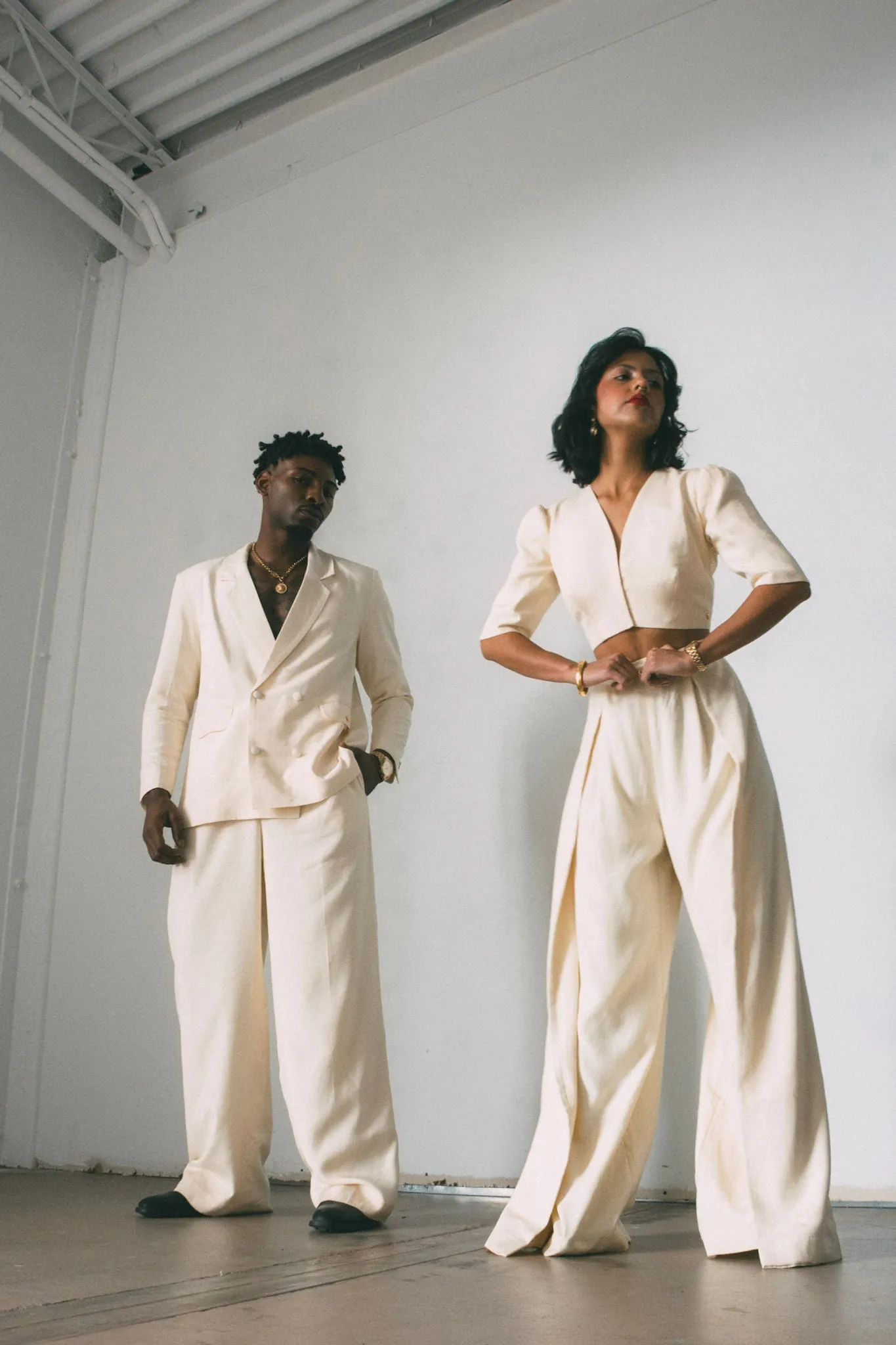 Crme Overlap Trousers