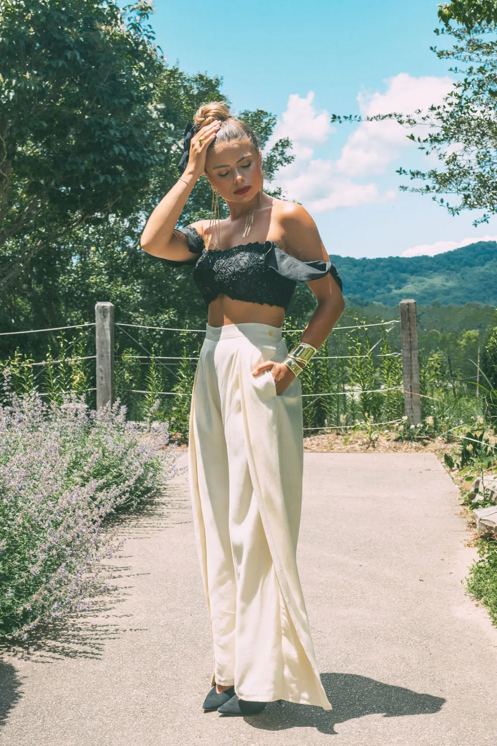 Crme Overlap Trousers