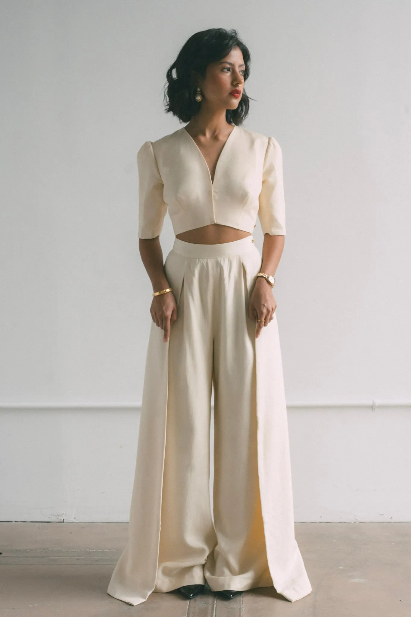 Crme Overlap Trousers