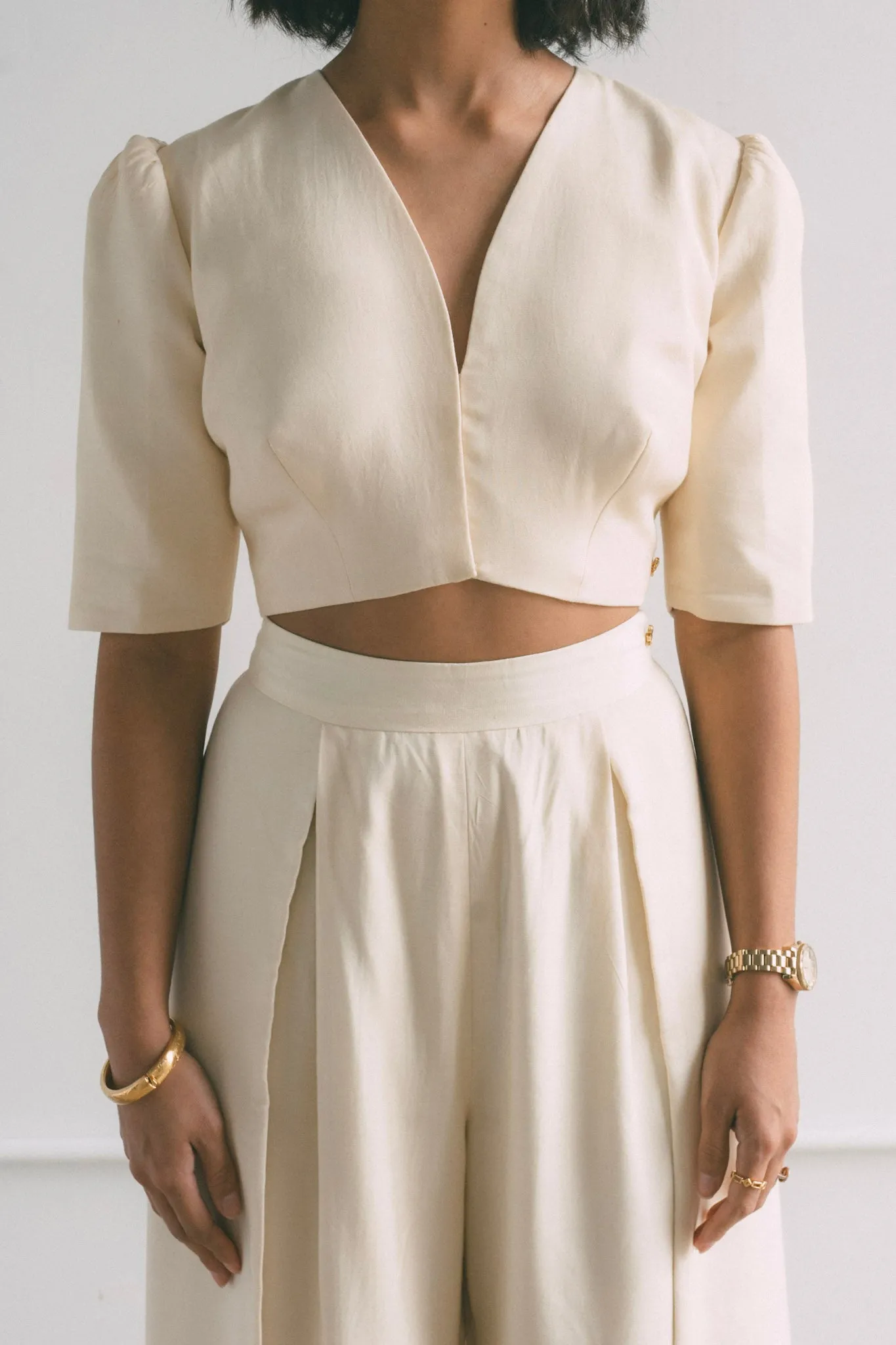Crme Overlap Trousers