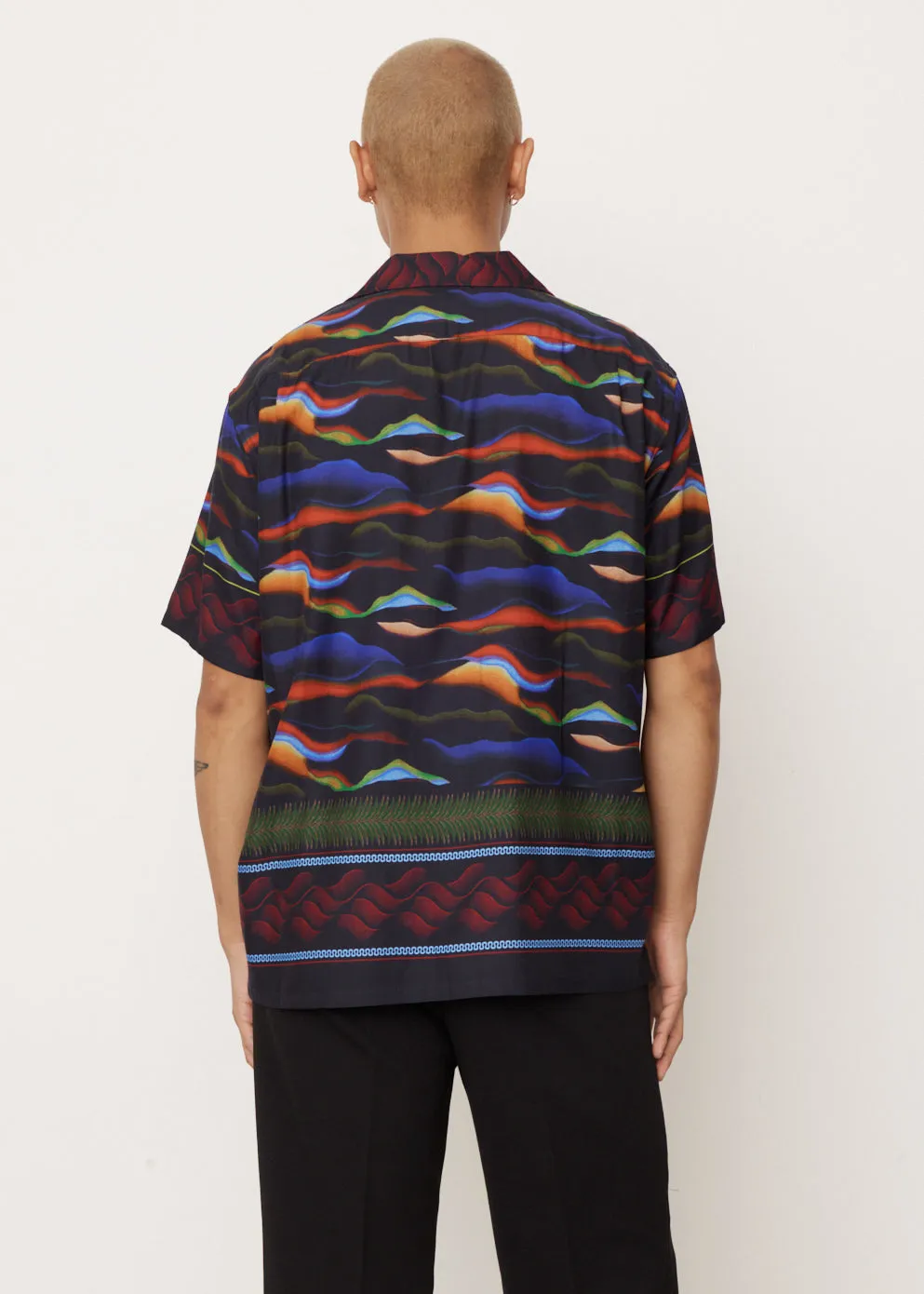 Cupra Cotton Twill Print Short-Sleeve Shirt