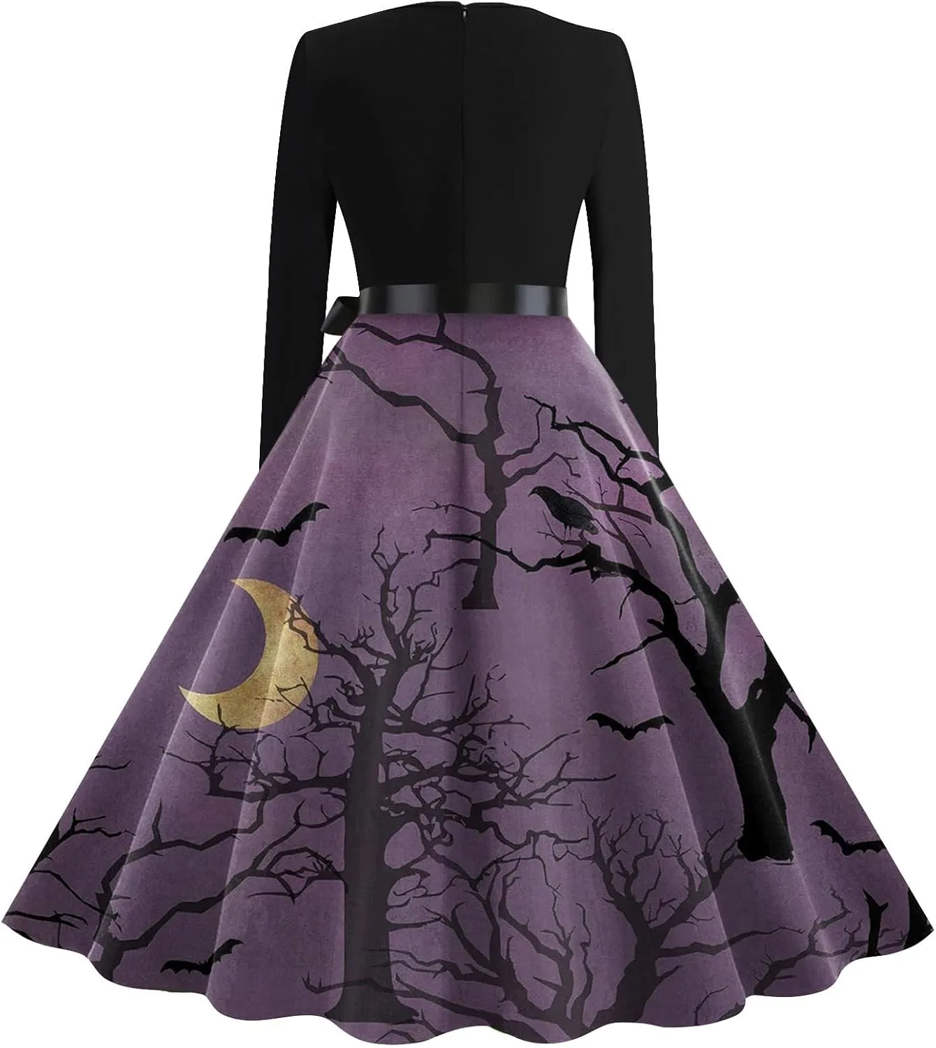 Halloween Dresses for Women V Neck Long Sleeve Fall Costumes 1950s Wrap Plus Size Dresses