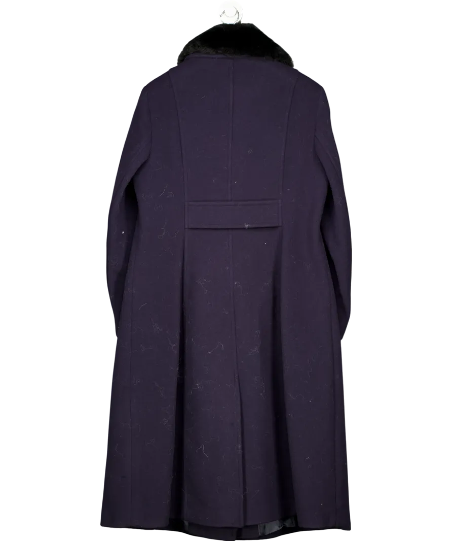 Hobbs Navy Blue Marlene Wool Blend Coat UK 16