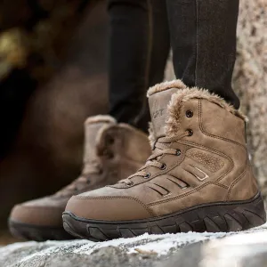 Outdoor Men's Warm Thick High-top Cotton Shoes