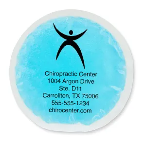 PERSONALIZED Reusable Cloth-Backed Hot/Cold Gel Pack, 6" Round - Blue