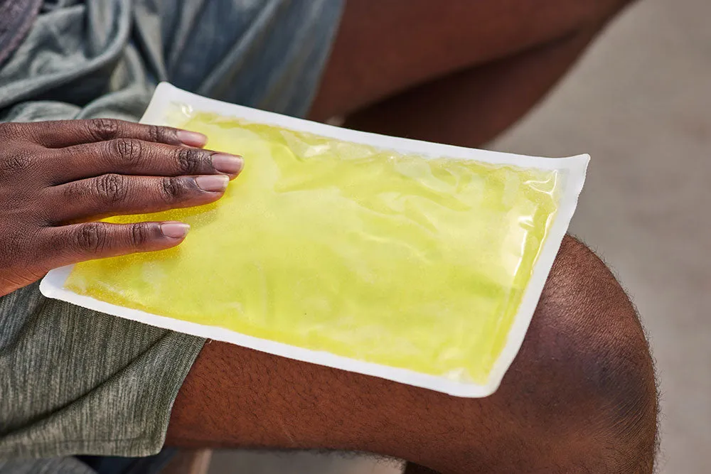 PERSONALIZED Reusable Cloth-Backed Hot/Cold Gel Pack, 6" x 10" - Yellow