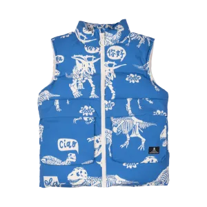 Rock Your Baby Hello Dino Sherpa Lined Padded Vest