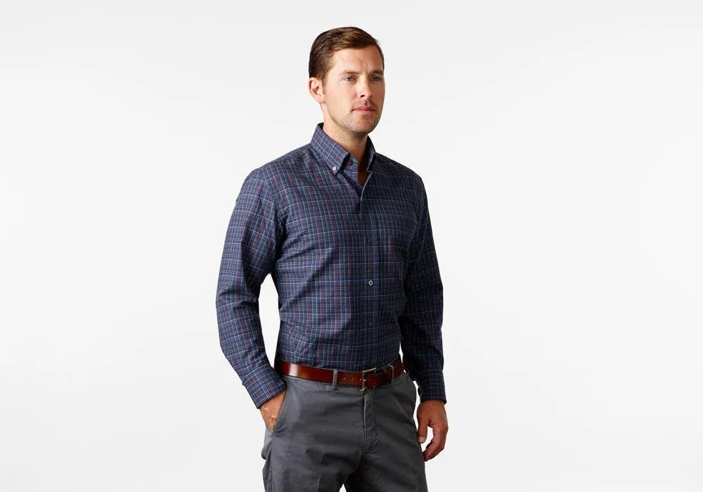 The Navy Palmyra Check Casual Shirt