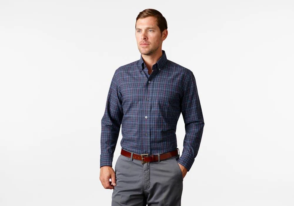 The Navy Palmyra Check Casual Shirt