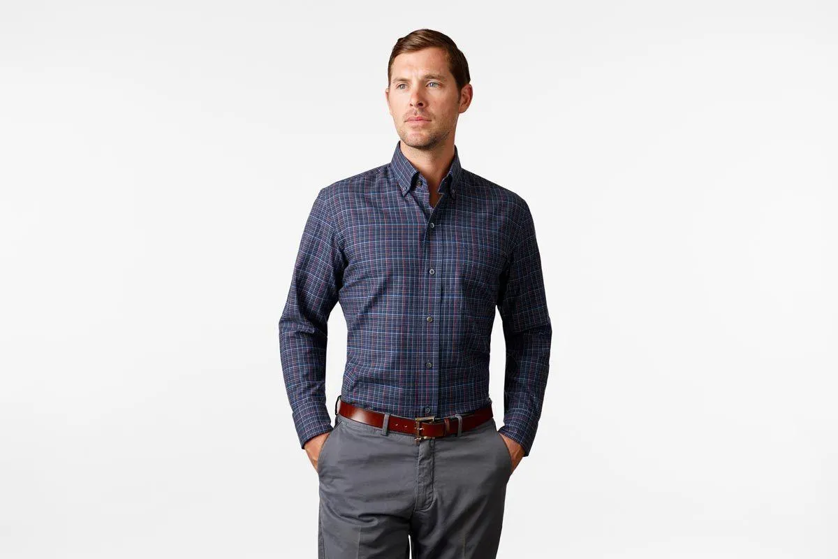 The Navy Palmyra Check Casual Shirt