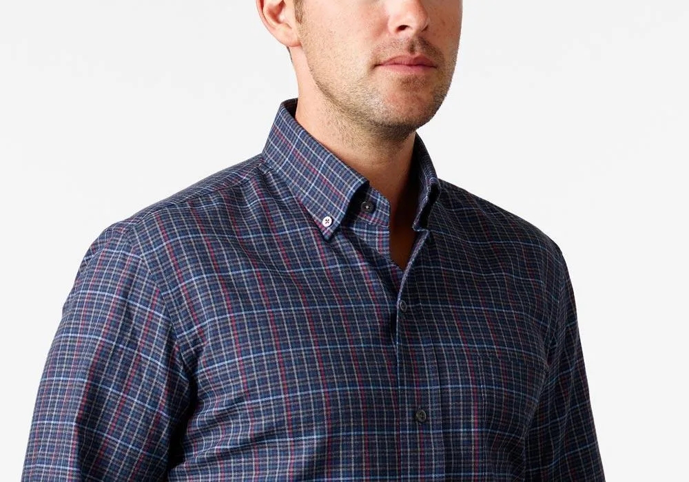 The Navy Palmyra Check Casual Shirt