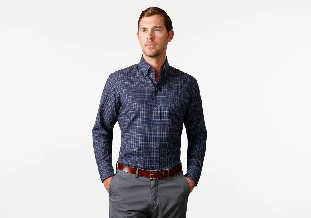 The Navy Palmyra Check Casual Shirt