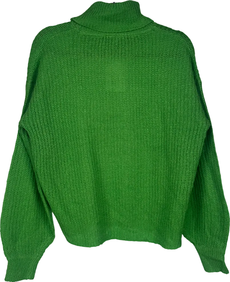 Threadbare Green Turtleneck Knit Jumper UK 8