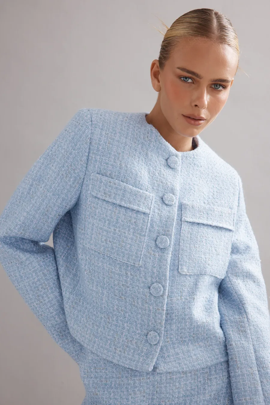 Twiggy Jacket Blue Tweed