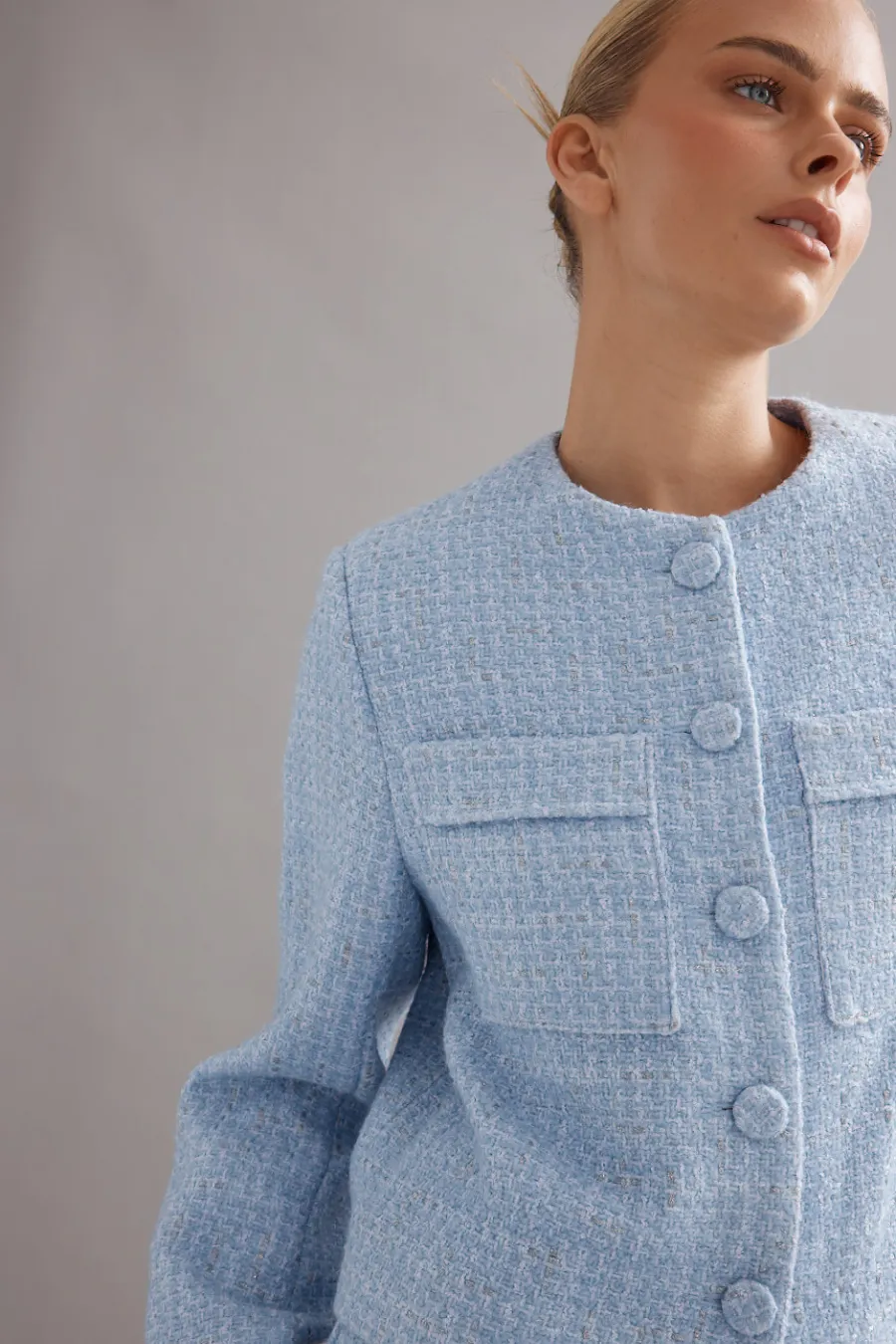 Twiggy Jacket Blue Tweed
